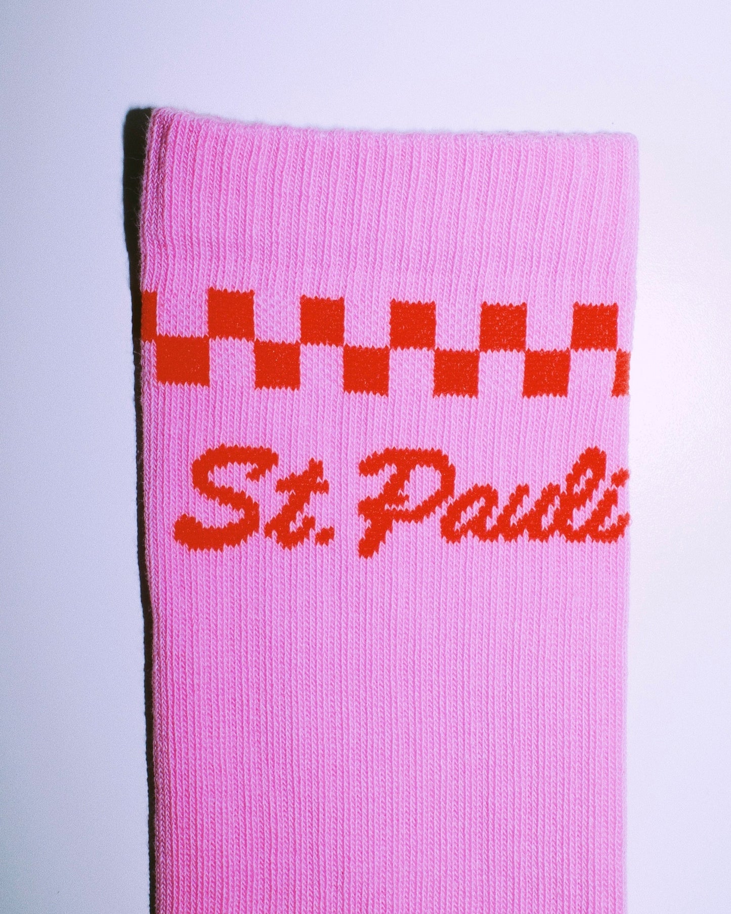 St. Pauli Socks - Pink Red Check
