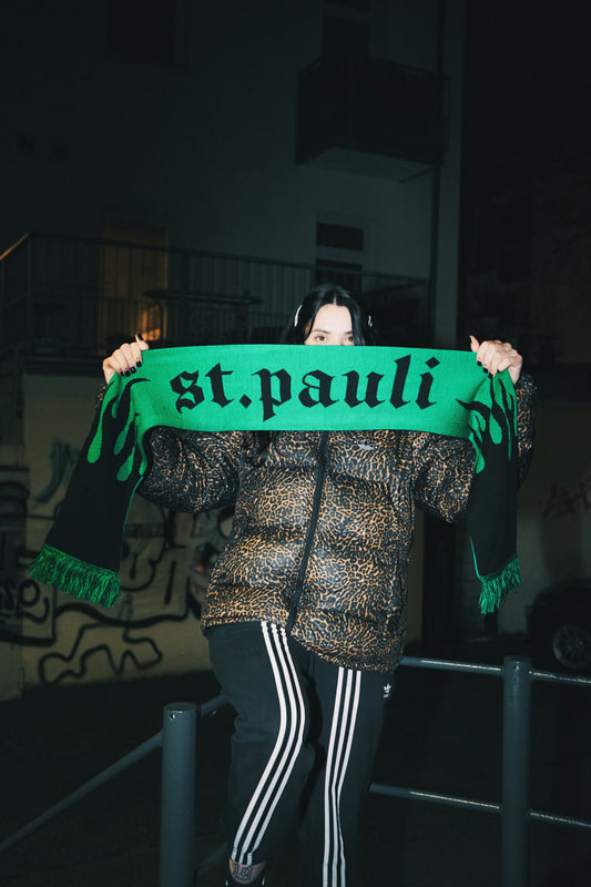 St. Pauli Flame Scarf - Black & Green
