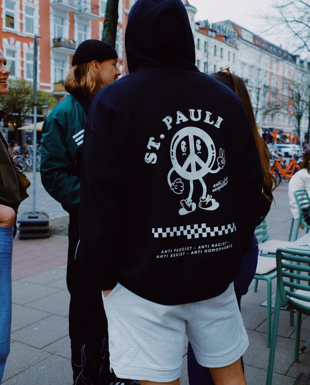 Anti-Fascist Neighbourhood Hoodie - Black