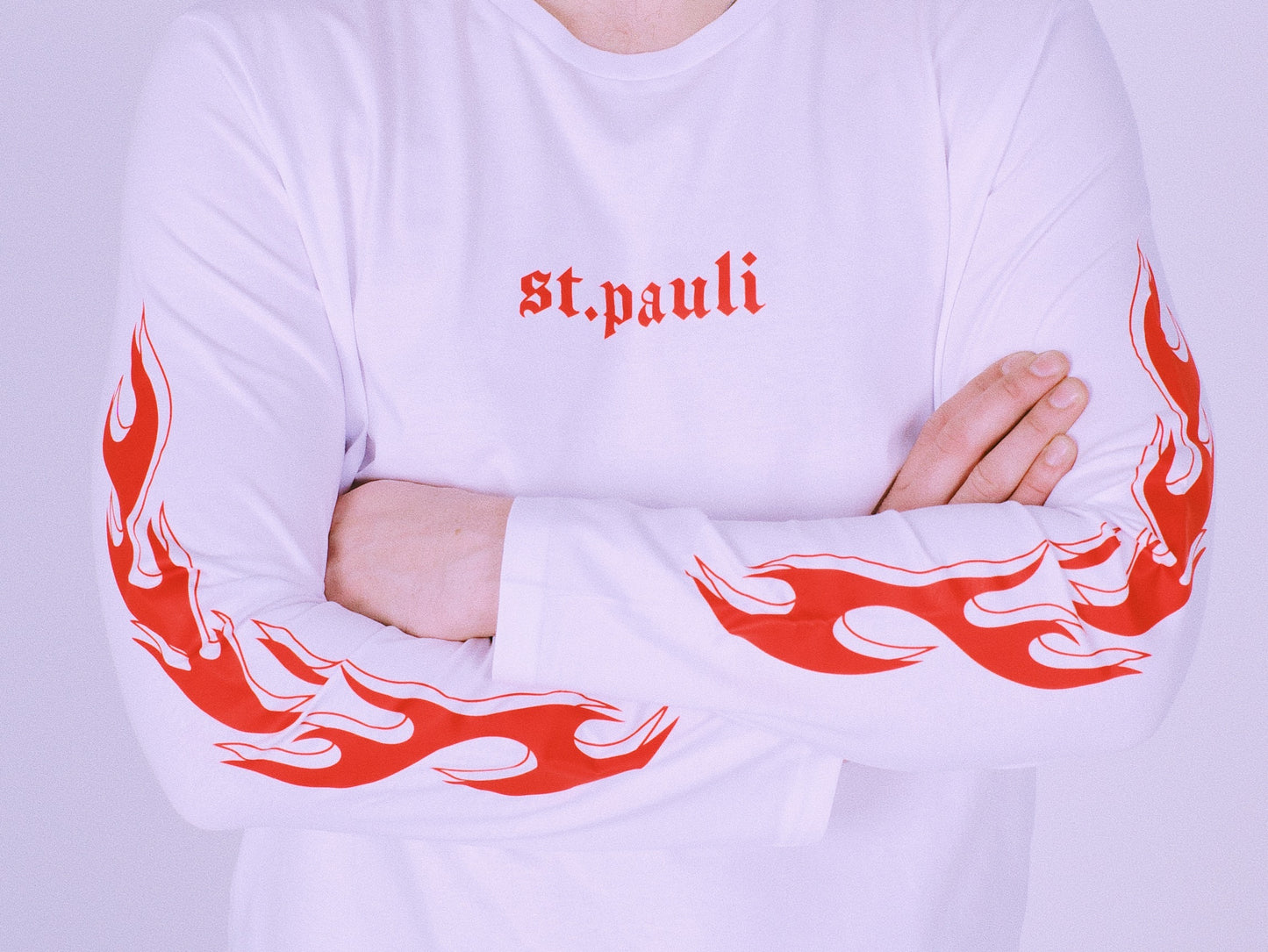 St. Pauli Flame Long Sleeve - White Red