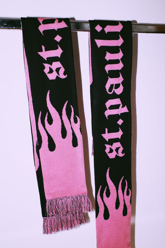 St. Pauli Flame Scarf - Black & Pink