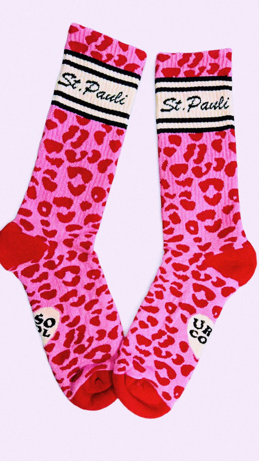 St. Pauli Socks - Pink Leopard